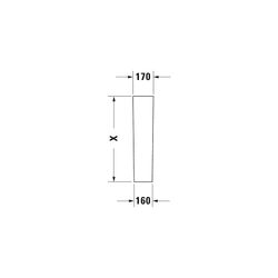 Duravit No.1 Standsäule aus Keramik 190x170x720mm, Weiß Hochglanz, bodenstehend, fü... DURAVIT-0858440000 4063382182562 (Abb. 1)