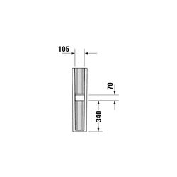 Duravit No.1 Standsäule aus Keramik 190x170x720mm, Weiß Hochglanz, bodenstehend, fü... DURAVIT-0858440000 4063382182562 (Abb. 1)