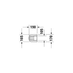 Duravit No.1 Standsäule aus Keramik 190x170x720mm, Weiß Hochglanz, bodenstehend, fü... DURAVIT-0858440000 4063382182562 (Abb. 1)