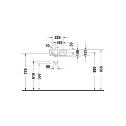 Duravit No.1 Handwaschbecken 220x360x140mm, Weiß Hochglanz, Rechteckig, 1 Waschpla... DURAVIT-07453600412 4063382184610 (Abb. 1)