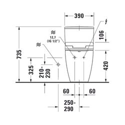 Duravit SensoWash Slim Dusch-WC 539x373mm, Weiß, Absenkautomatik, Fernbedienun... DURAVIT-611000002304300 4053424688756 (Abb. 1)
