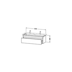 Duravit DuraStyle Waschtischunterbau wandh. 448x1230x398mm Eiche Mattschwarz, Deko... DURAVIT-DS639801643 4063382148148 (Abb. 1)