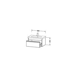 Duravit Ketho Waschtischunterbau wandh. 455x800x410mm Betongrau Matt, Griffleiste ... DURAVIT-KT666700707 4053424640174 (Abb. 1)
