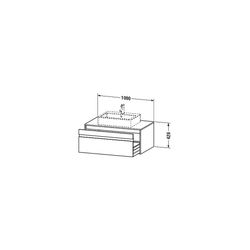 Duravit Ketho Konsolenwaschtischunterbau wandh 550x1000x426mm M mit KSP Eiche Matt... DURAVIT-KT669501616 4063382084903 (Abb. 1)