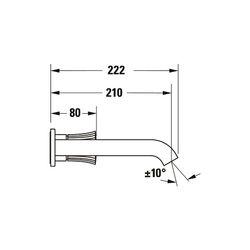 Duravit White Tulip Einhebel-Waschtischmischer, Chrom, 5l/min, Hebelgriff, Auslad... DURAVIT-WT1070004010 8000177309168 (Abb. 1)