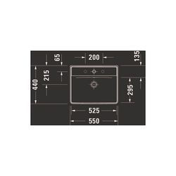 Duravit D-Neo Waschtisch 440x550x165mm wandhäng., Weiß Hochglanz, Rechteckig, 1 Was... DURAVIT-2366550000 4063382016287 (Abb. 1)