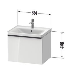 Duravit D-Neo Waschtischunterbau wandh. 452x584x440mm, Natur Eiche Matt, Griff... DURAVIT-DE4249004300000 4067116132656 (Abb. 1)
