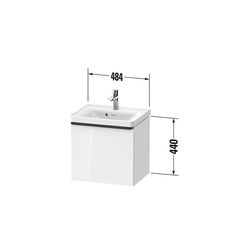 Duravit D-Neo Waschtischunterbau wandhäng. 372x484x440mm Eiche Marmoriert Matt... DURAVIT-DE42480BD550000 4067116345841 (Abb. 1)