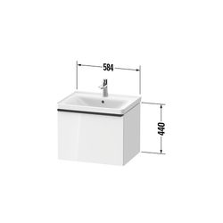 Duravit D-Neo Waschtischunterbau wandh. 452x584x440mm, Natur Eiche Matt, Griff... DURAVIT-DE4249004300000 4067116132656 (Abb. 1)
