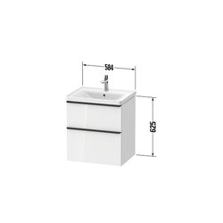 Duravit D-Neo Waschtischunterbau wandhäng. 452x584x625mm Eiche Marmoriert Matt... DURAVIT-DE4359004550000 4067116348149 (Abb. 1)