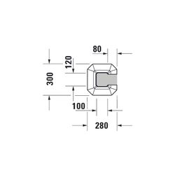 Duravit Serie 1930 Standsäule aus Keramik 300x296x630mm, Weiß Hochglanz, bodenstehe... DURAVIT-0857900000 4021534107894 (Abb. 1)
