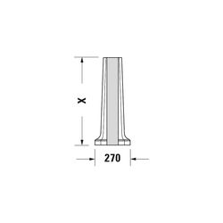Duravit Serie 1930 Standsäule aus Keramik 260x270x675mm, Weiß Hochglanz, WonderGli... DURAVIT-08579100001 4021534195662 (Abb. 1)