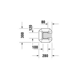 Duravit Serie 1930 Standsäule aus Keramik 300x296x630mm, Weiß Hochglanz, bodenstehe... DURAVIT-0857900000 4021534107894 (Abb. 1)