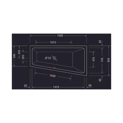 Duravit No.1 Whirlwanne Trapezförmig Einbau Ecke R 850x1600x480mm Jet Project ... DURAVIT-760507000JP1000 4063382185679 (Abb. 1)