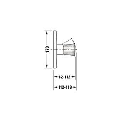 Duravit White Tulip Einhebel-Brausemischer Unterputz, Anzahl Verbraucher 1, Chrom... DURAVIT-WT4210010010 4063382162892 (Abb. 1)