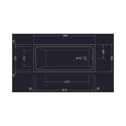 Duravit No.1 Badewanne 400x800x1800mm, 180l, Weiß glänzend, Rechteckig, Einbau... DURAVIT-700491000000000 4063382185402 (Abb. 1)