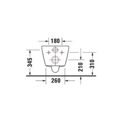 Duravit D-Neo Wand-WC 480x370x365mm, Weiß Hochglanz, 4,5l, Tiefspüler, rimless, waa... DURAVIT-2588090000 4063382135728 (Abb. 1)