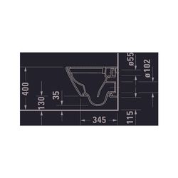 Duravit D-Neo Wand-WC 480x370x365mm, Weiß Hochglanz, 4,5l, Tiefspüler, rimless, waa... DURAVIT-2588090000 4063382135728 (Abb. 1)