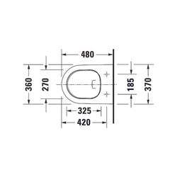 Duravit D-Neo Wand-WC 480x370x365mm, Weiß Hochglanz, 4,5l, Tiefspüler, rimless, waa... DURAVIT-2588090000 4063382135728 (Abb. 1)