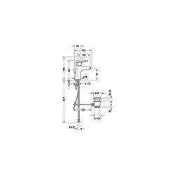 Duravit No.1 Einhebel-Waschtischmischer S MinusFlow, Chrom, 3,5l/min, Hebelgriff,... DURAVIT-N11012001010 8000177315800 (Abb. 1)