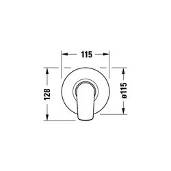 Duravit No.1 Einhebelmischer Unterputz Set, 1 Verbraucher, Chrom, 1 Verbraucher, ... DURAVIT-N14210007010 8000177315961 (Abb. 1)