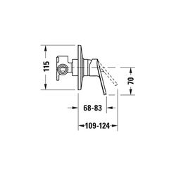 Duravit No.1 Einhebelmischer Unterputz Set, 1 Verbraucher, Chrom, 1 Verbraucher, ... DURAVIT-N14210007010 8000177315961 (Abb. 1)