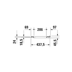 Duravit ME by Starck WC-Sitz Weiß Hochglanz, 374x40x458mm, mit Absenkautomatik, Sit... DURAVIT-0020090000 4053424307220 (Abb. 1)