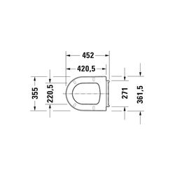 Duravit ME by Starck WC-Sitz Weiß Hochglanz, 374x40x458mm, mit Absenkautomatik, Sit... DURAVIT-0020090000 4053424307220 (Abb. 1)