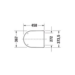 Duravit ME by Starck WC-Sitz Weiß Hochglanz, 374x40x458mm, mit Absenkautomatik, Sit... DURAVIT-0020090000 4053424307220 (Abb. 1)