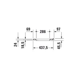 Duravit ME by Starck WC-Sitz Weiß Hochglanz, 374x40x458mm, mit Absenkautomatik, Sit... DURAVIT-0020090000 4053424307220 (Abb. 1)