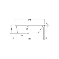 Duravit No.1 Whirlwanne Trapezförmig Einbau Ecke R 1000x1700x480mm Jet Project... DURAVIT-760509000JP1000 4063382185686 (Abb. 1)