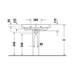 Duravit No.1 Waschtisch 460x800x173mm, Weiß Hochglanz, Rechteckig, 1 Waschplatz/HL... DURAVIT-23758000002 4063382181473 (Abb. 1)