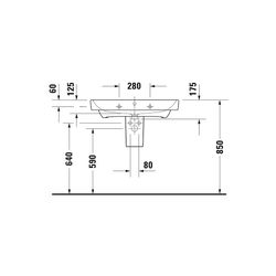 Duravit No.1 Waschtisch 460x800x173mm, Weiß Hochglanz, Rechteckig, 1 Waschplatz/HL... DURAVIT-23758000002 4063382181473 (Abb. 1)