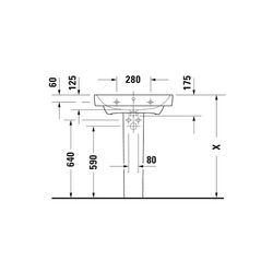 Duravit No.1 Waschtisch 460x650x175mm, Weiß Hochglanz, Rechteckig, 1 Waschplatz/HL ... DURAVIT-2375650000 4063382180308 (Abb. 1)