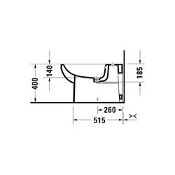 Duravit No.1 Stand Bidet 650x365x400mm, Weiß Hochglanz, 1 HL, mit Überlauf, Back to... DURAVIT-2297100000 4063382180544 (Abb. 1)