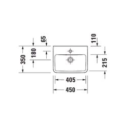 Duravit No.1 Handwaschbecken 350x450x142mm, Weiß Hochglanz, Rechteckig,1 Waschplatz... DURAVIT-0743450000 4063382180254 (Abb. 1)