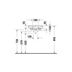Duravit No.1 Handwaschbecken 350x450x142mm, Weiß Hochglanz, Rechteckig,1 Waschplatz... DURAVIT-0743450000 4063382180254 (Abb. 1)