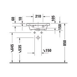 Duravit D-Neo Handwaschbecken 400x500x150mm, Weiß Hochglanz, Rechteckig, 1 Waschpla... DURAVIT-0742500060 4063382167231 (Abb. 1)