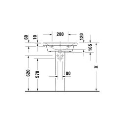 Duravit D-Neo Waschtisch 480x600x165mm wandhängend, Weiß Hochglanz, Rechteckig, 1 W... DURAVIT-2367600060 4063382167279 (Abb. 1)
