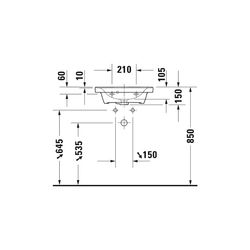 Duravit D-Neo Handwaschbecken 400x500x150mm, Weiß Hochglanz, Rechteckig, 1 Waschpla... DURAVIT-0742500060 4063382167231 (Abb. 1)
