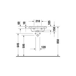 Duravit D-Neo Handwaschbecken 400x500x150mm, Weiß Hochglanz, Rechteckig, 1 Waschpla... DURAVIT-0742500060 4063382167231 (Abb. 1)