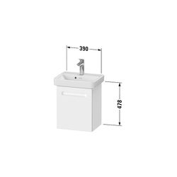 Duravit No.1 Waschtischunterbau wandhängend 316x390x478mm Graphit Matt, Folie/... DURAVIT-N14266R49490000 4063382802033 (Abb. 1)