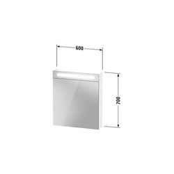 Duravit No.1 Spiegelschrank Wandmontage 148x600x700mm, Weiß, Tür R, 2 Glasfach... DURAVIT-N17920R00000000 4063382219749 (Abb. 1)