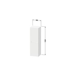 Duravit No.1 Halbhochschrank, Folie 360x400x1320mm Mattweiß/Mattweiß, 1 Tür R,... DURAVIT-N11308R18180000 4063382218827 (Abb. 1)