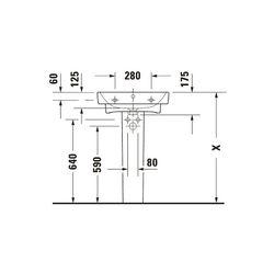Duravit No.1 Waschtisch 460x550x175mm, Weiß Hochglanz, Rechteckig, 1 Waschplatz/HL ... DURAVIT-2375550000 4063382180278 (Abb. 1)