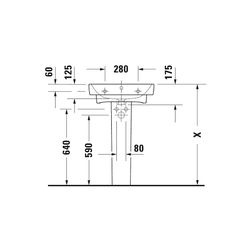 Duravit No.1 Waschtisch 460x550x175mm, Weiß Hochglanz, Rechteckig, 1 Waschplatz/HL ... DURAVIT-2375550000 4063382180278 (Abb. 1)