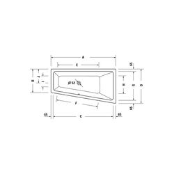 Duravit No.1 Badewanne 480x800x1500mm, 115l, Weiß glänzend, Trapezförmig, Einb... DURAVIT-700505000000000 4063382185495 (Abb. 1)