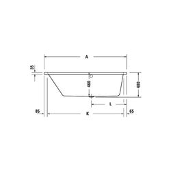 Duravit No.1 Whirlwanne Trapezförmig, Einbau L, 800x1500x480mm, Jet Project, 1... DURAVIT-760504000JP1000 4063382185655 (Abb. 1)