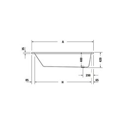 Duravit No.1 Whirlwanne Rechteckig, Einbau, 800x1800x420mm Jet Project, 1 Rück... DURAVIT-760491000JP1000 4063382185693 (Abb. 1)