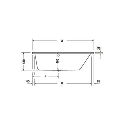Duravit No.1 Whirlwanne Trapezförmig, Einbau R, 800x1500x480mm, Jet Project, 1... DURAVIT-760505000JP1000 4063382185662 (Abb. 1)